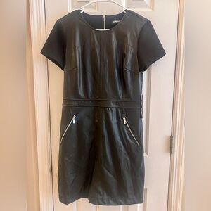 Karl Lagerfeld Black Mini Dress with Zipper Details